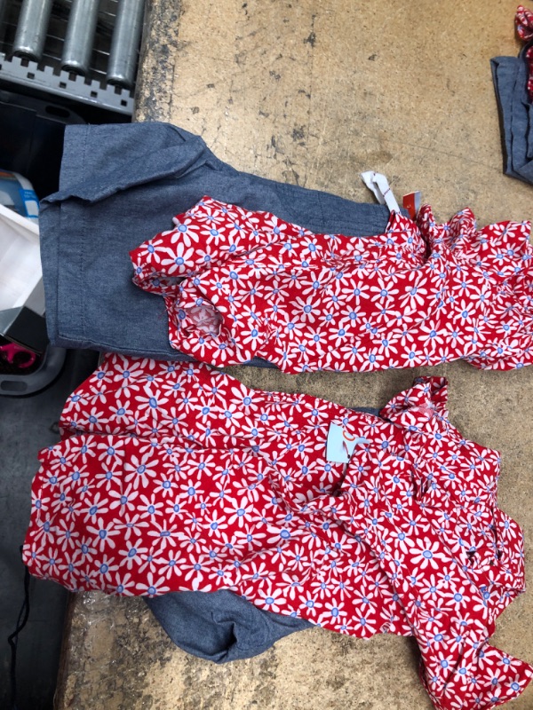 Photo 2 of 2 SETS OF SIZE 3 T 
Toddler Boys' 2pc Americana Floral Woven Short Sleeve Button-Down Shirt and Shorts Set - Cat & Jack™
