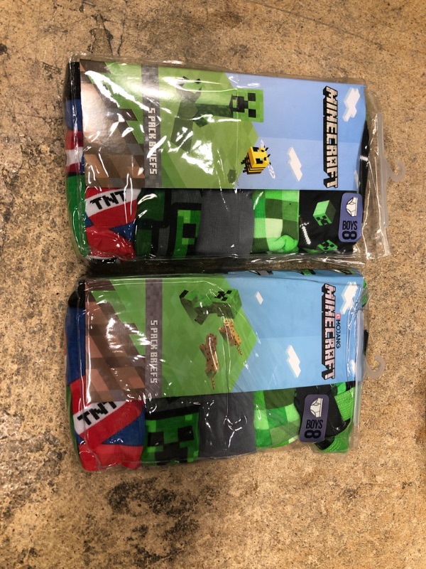 Photo 1 of 2 packs
Boys' Minecraft 5pk Briefs Underwear - size 8