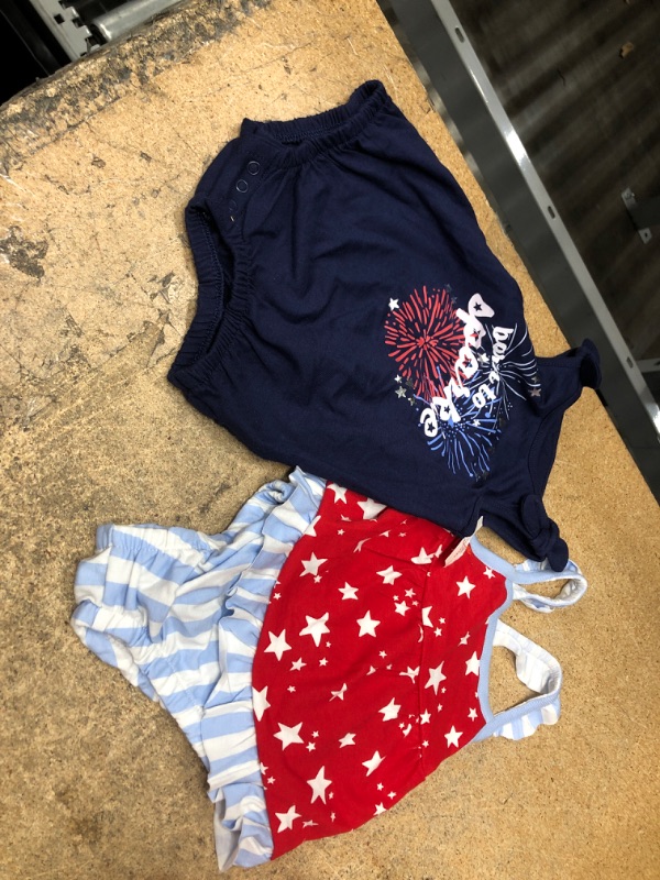 Photo 2 of 0--3 months
Baby Girls' 2pk Americana Romper - Cat & Jack™ Navy Blue
