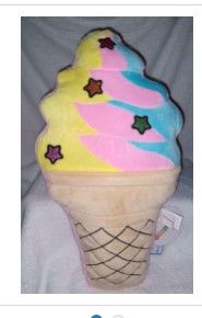Photo 1 of 2 Scoops Sparkly Cone Fleece and Glitter Plush 16"H 