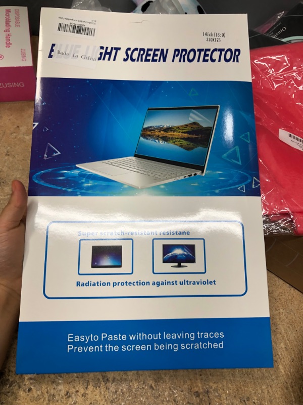 Photo 3 of 2PCs 14 Inch Anti Blue Light & Anti Glare Filter Laptop Screen Protector, Eye Protection Blue Light Blocking, Anti Fingerprint, Anti Scratch Screen Protector for All 14" with 16:9 Aspect Ratio Laptops