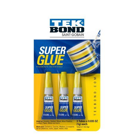 Photo 2 of  2 PACK!!!!!! Tekbond Colorless Fast Dry Super Glue (Three 1-Gram Tubes)