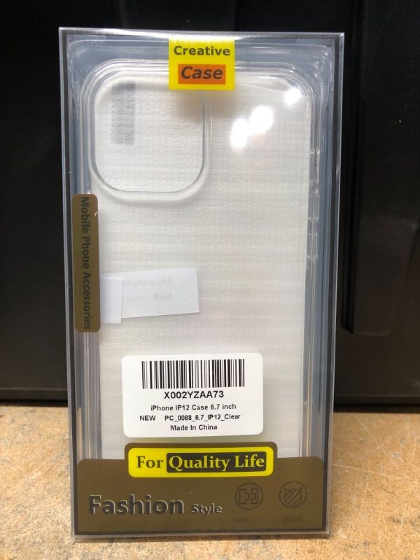 Photo 1 of Bodyguardz Carve, Impact Resistant Case Compatible with The iPhone 12/12 Pro (Clear)