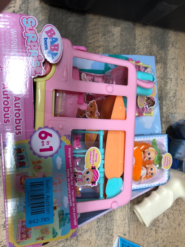 Photo 1 of Baby Born Surprise Bus Doll Playset with 2 Exclusive Twin Babies 6 Pieces
