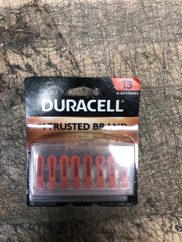 Photo 1 of Duracell Size 13 Hearing Aid Batteries - 16 Pack - Easy-Fit Tab


