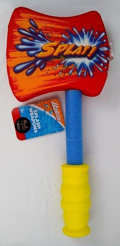 Photo 1 of BUNDLE OF 3 Aqua Splash Weapon Axe Banzai Water Splat Swimming Pool Toy Box Foam 12.50in 3+
