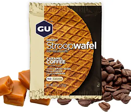 Photo 1 of  EXP:SEP/13/22----GU Energy Stroopwafel Sports Nutrition Waffle, Caramel Coffee, Brown, 1.1 Oz, Pack of 16
