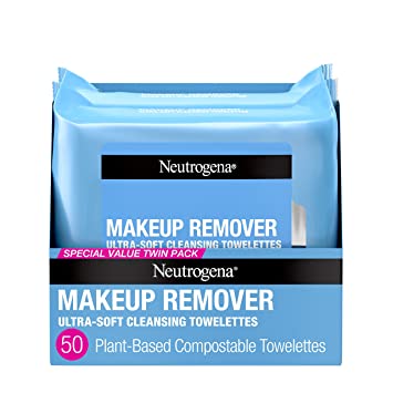 Photo 1 of 2 item bundle 
Neutrogena Makeup Remover Cleansing Face Wipes, Daily Cleansing Facial Towelettes to Remove Waterproof Makeup and Mascara, Alcohol-Free, Value Twin Pack, 25 Count, 2 Pack (x2)
