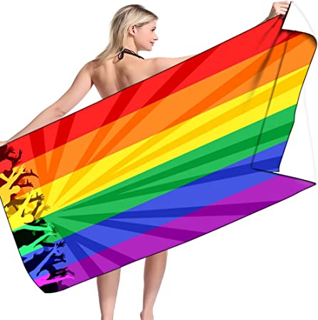 Photo 1 of 2 item bundle 
Rainbow Flags Gay Pride Beach Towel LGBT Pride Parade Bath Towels Rainbow Decor Gay Pride Stuff for Sports Travel Towel Quick Dry
(x2)