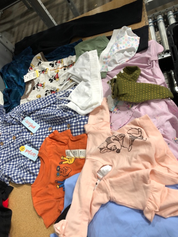 Photo 1 of assorted childrens clothes bundle- assorted sizes, boys and girls - 14 items 