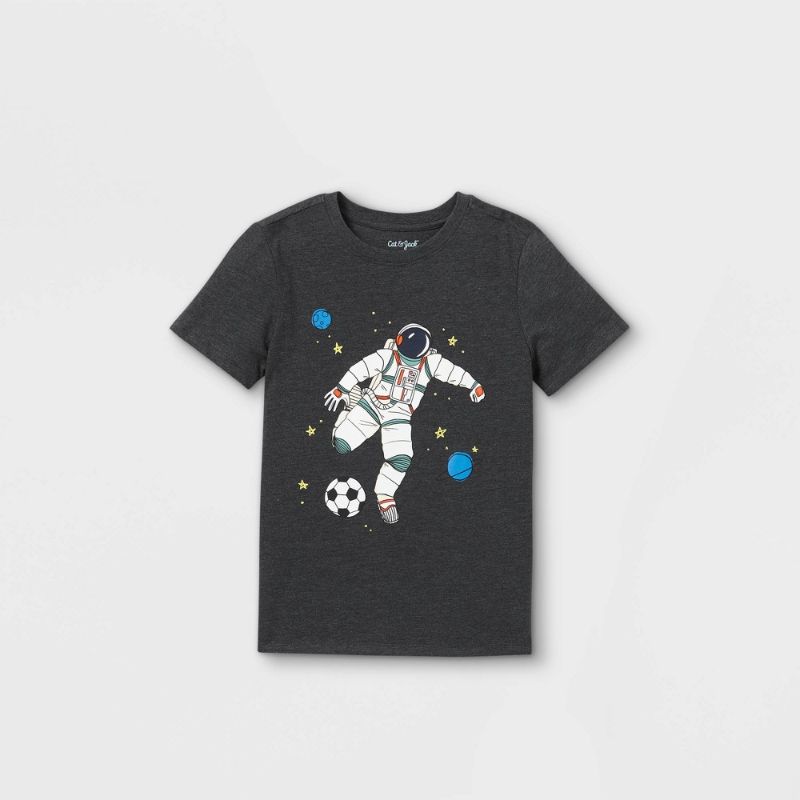 Photo 1 of 3- Boys' Short Sleeve Astronaut Soccer Graphic T-Shirt - Cat & Jack™ XL,L 
