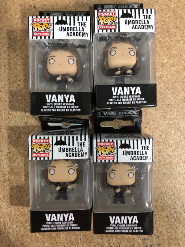 Photo 2 of BUNDLE OF 4 Umbrella Academy Vanya Pocket Pop! Key Chain
