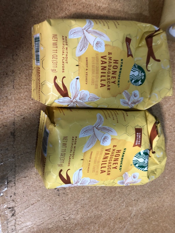 Photo 1 of **EXPIRES OCT15/2022** Starbucks Flavored Ground Coffee—Honey & Madagascar Vanilla—Limited Edition—1 bag (11 oz)
SET OFF 2