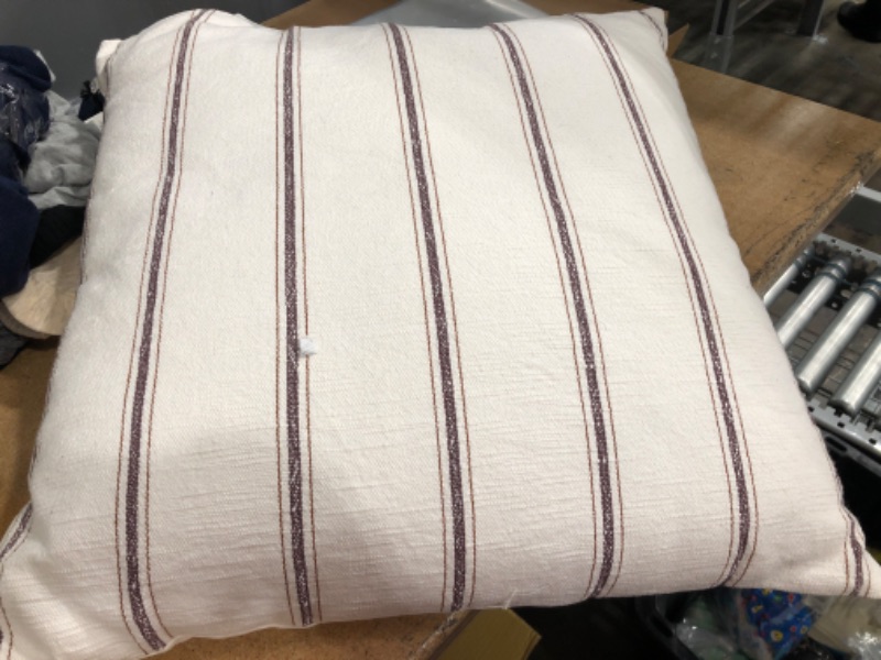 Photo 2 of 24" X 24" Vertical Stripe Throw Pillow - Hearth & Hand™ with Magnolia
