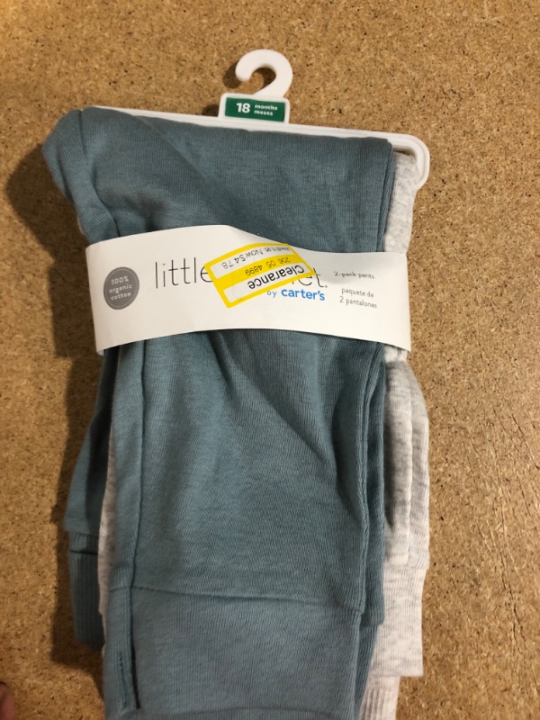 Photo 2 of Baby 2pk Organic Cotton Pants - little planet by carter's Gray/Blue
18 months
