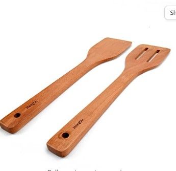 Photo 1 of 2 PACKS OF HengDu wooden spatula, wooden turner,flat wooden spoon, 2-piece set
