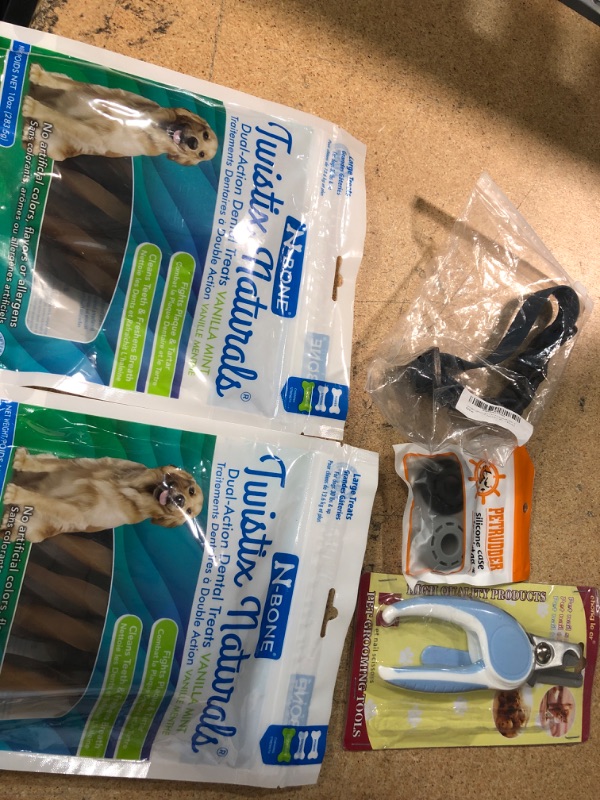 Photo 1 of ***5 Item*** Dog nail clipper, silicone case, dog collar, Exp 1/29/23 N-Bone Twistix Naturals Dental Chews