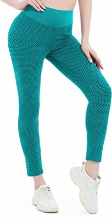 Photo 1 of ***Size: Small*** CONTINENTS Tummy Control Workout Leggings for Women, Green Checkered Pattern Fashion Butt Lifting Yoga Pants Comfortable Athletic Leggings for Women Girls-S
