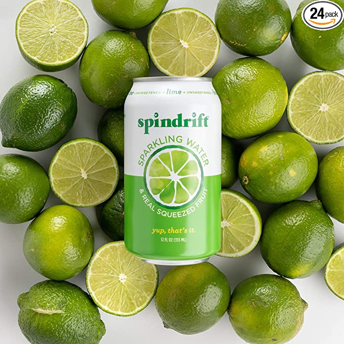 Photo 1 of 24 pack spindrift sparkling water lime