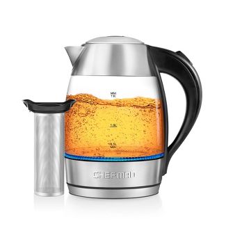 Photo 1 of 
Chefman 1.8L Glass Electric Kettle with Tea Infuser - Silver

