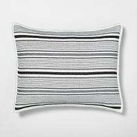 Photo 1 of **Size Standard** Textured Stripe Pillow Sham Railroad Gray - Hearth & Hand™ with Magnolia


