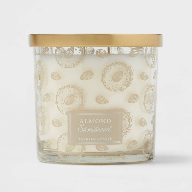 Photo 1 of ***4 Pack*** 14oz Lidded Glass Candle Almond Shortbread - Threshold™
