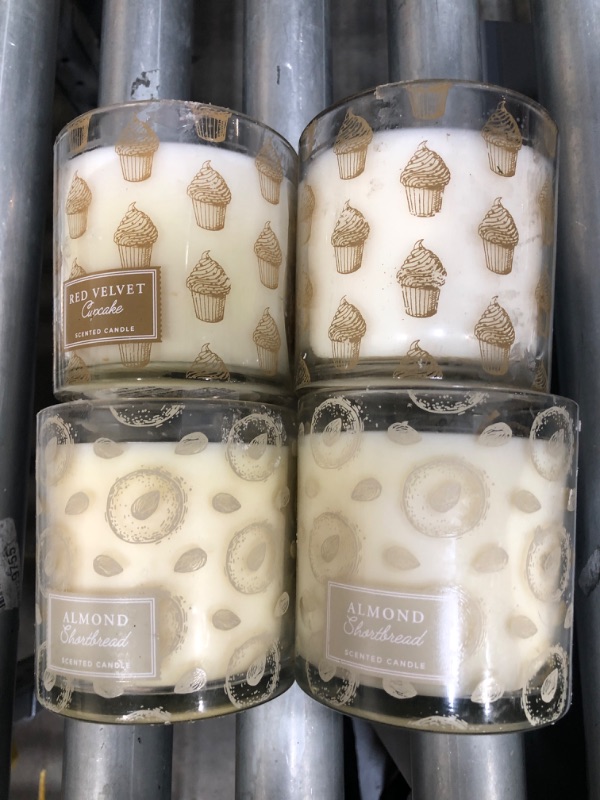 Photo 2 of ***4 Pack*** 14oz Lidded Glass Candle Almond Shortbread - Threshold™
