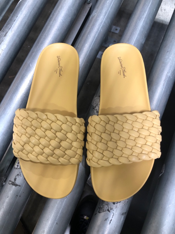 Photo 2 of ***Size: 7*** Women's Polly Woven Slide Sandals - Universal Thread™ Color Yellow

