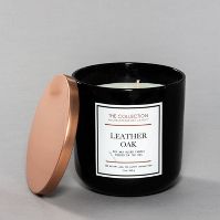 Photo 1 of ***3 Pack*** 12oz Glass Jar 2-Wick Candle Leather Oak - The Collection by Chesapeake Bay Candle