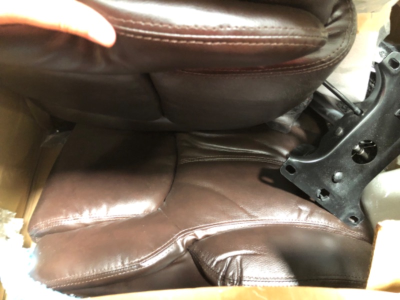 Photo 1 of Amazon Basics Classic Puresoft Padded Mid-Back Office Computer Desk Chair with Armrest - Brown
