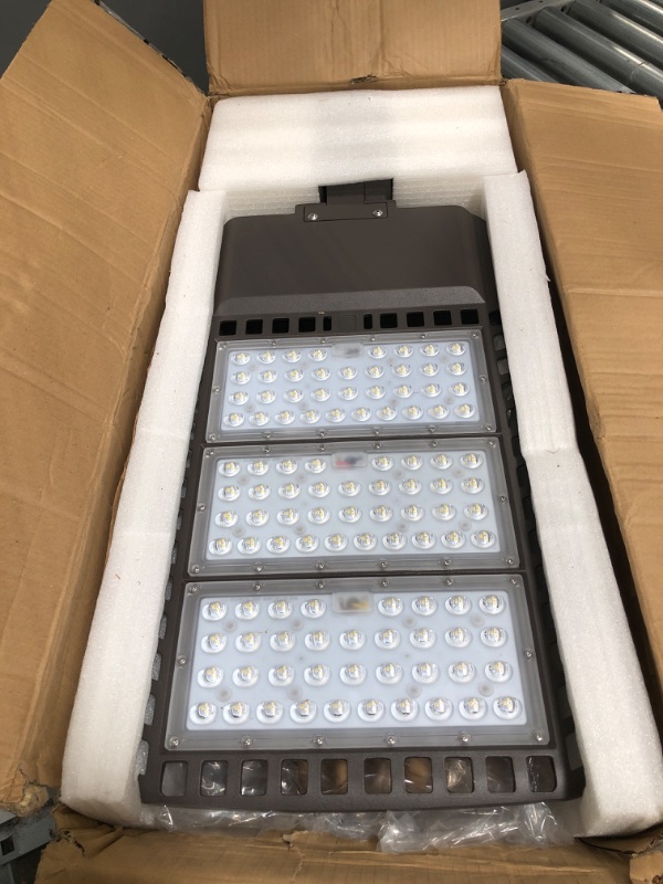 Photo 2 of 300W LED Parking Lot Lights Adjustable Slip Fit Mount Natural White 5000K IP65 Waterproof Parking lot Light Commercial Outdoor Dusk to Dawn Photocell