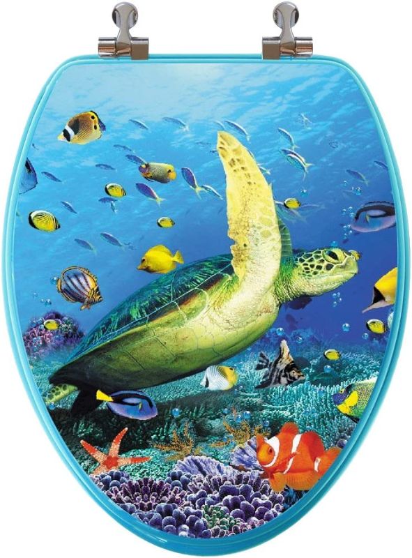 Photo 1 of *NOT exact stock photo, use for reference* 
Ocean Series Elongated Toilet Seat