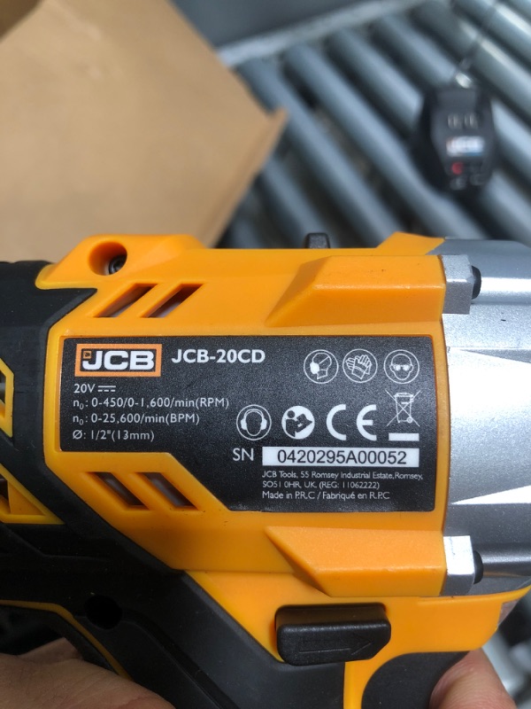 Photo 3 of JCB Tools - 20V, 3-Piece Power Tool Kit - Hammer Drill Driver, Impact Driver, LED Work Light, 2 x 2.0Ah Batteries, Fast Charger and Tool Bag - For Home Improvements, Drilling, Masonry, Screw Driving
