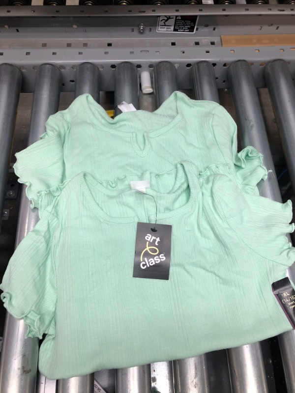 Photo 2 of 2 Sets of Mint Girls' Notch Front T-Shirt - Art Class™ Size: XL