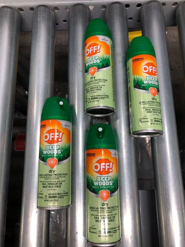 Photo 2 of 4 Packs of OFF! Deep Woods Mosquito Repellent VIII Dry 6 Oz