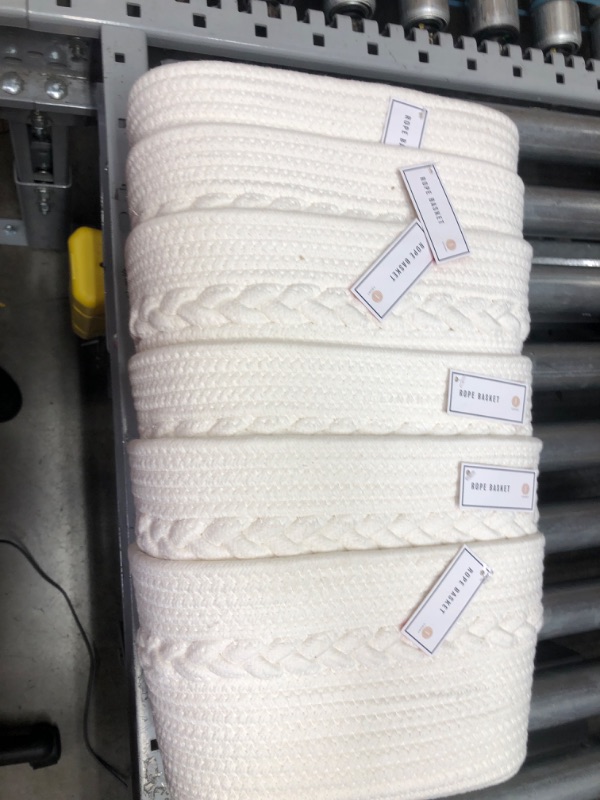 Photo 1 of 6 PACK
White Medium Sized Rope Baskets