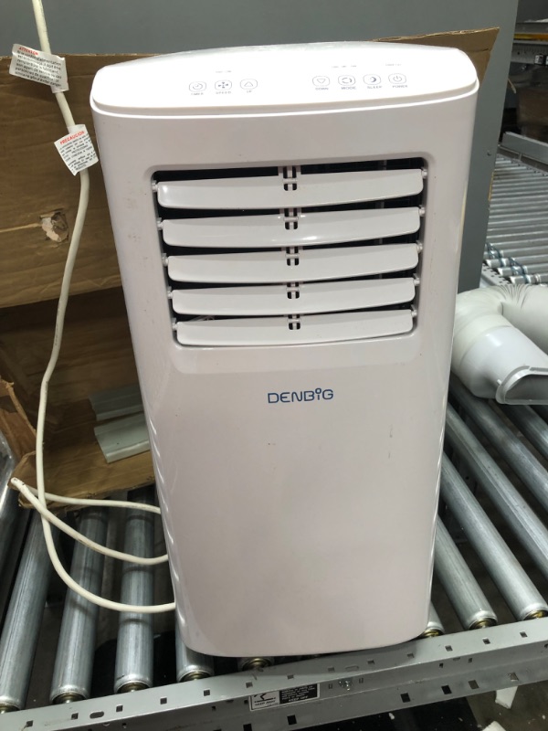 Photo 4 of **PARTS ONLY**
DENBIG Portable Air Conditioner 7,000 BTU 3-in-1 Air Conditioner, Dehumidifier, Cooling Fan with 2 Fan Speeds, Digital Display & Remote Control, and 24 Hour Timer for Rooms Up to 250 Sq.ft
