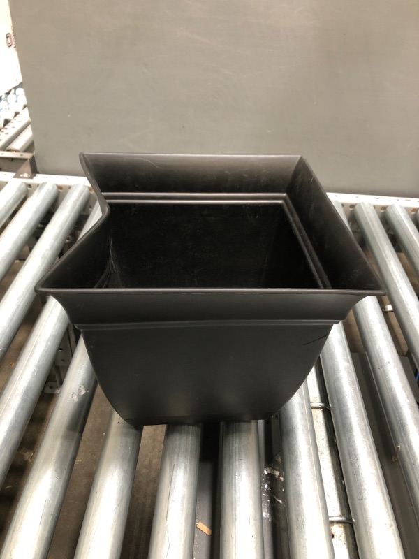 Photo 2 of 12" Square Eclipse Plastic Planter - The HC Companies 12.01"x12.01"x10.72" in Black Color
