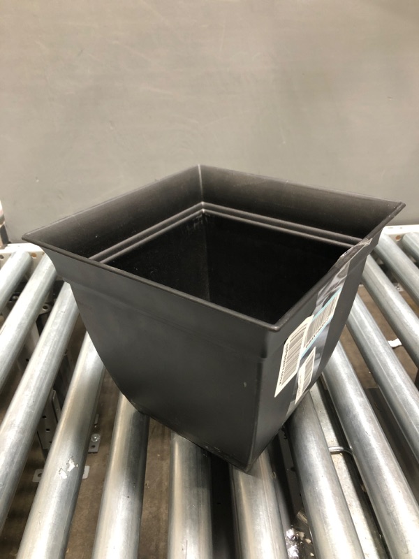 Photo 2 of 12" Square Eclipse Plastic Planter - The HC Companies 12.01"x12.01"x10.72" in Black Color
