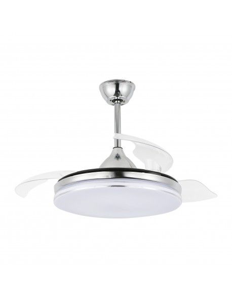 Photo 1 of 42 In. LED Indoor Modern Retractable Ceiling Fan With Remote And Light, Reversible DC Motor