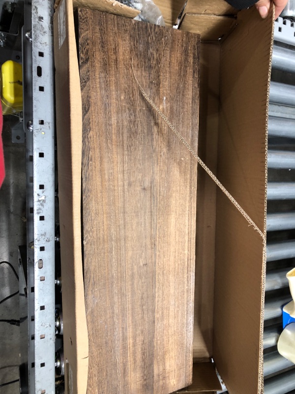Photo 1 of Annecy Floating Shelves for Wall,24 Inch Dark Walnut Rustic Solid Wood Shelves Set of 2, DIY Assembly Floating Wall Shelves for Bedroom, Bathroom, Kitchen Storage and Wall Decor
