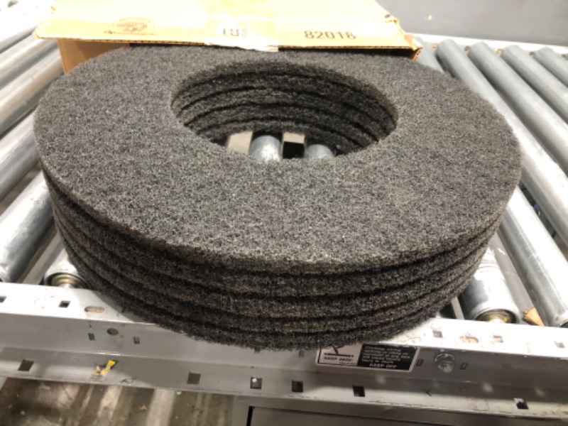 Photo 2 of 18" Black Floor Stripping Pads - Case of 5
