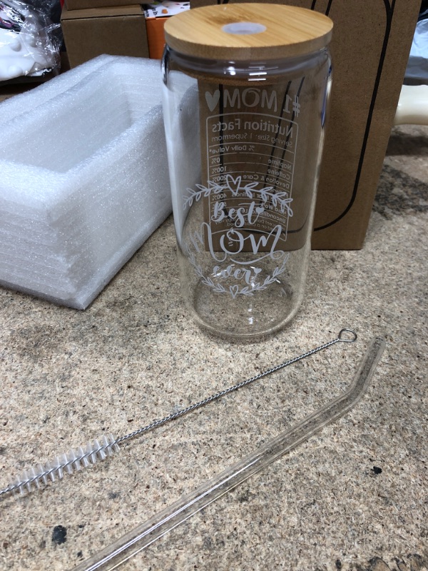Photo 1 of Breezy Valley Best Mom Gifts, Mothers Day Gifts Mom, 1 Mom Cup with Lid and Straw - Birthday Gifts for Mom from Daughter Son, Christmas Gifts for mom