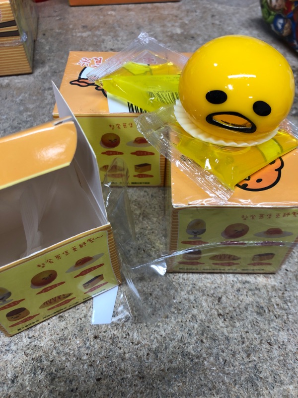 Photo 1 of AFENNK Puking Stress Ball, Vomiting Egg Yolk Stress Ball, Cute Lazy Egg Yolk Puking & Sucking Stress Ball Toy, Funny Stress Relief Fidget Toys, Puking Slime Ball Prank Toy (4 PCS & 4 Colors)