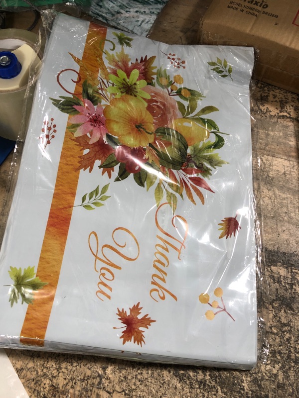 Photo 3 of Thanksgiving Poly Mailers Fall Pumpkin Shipping Bags Fall Autumn Leaves Flowers Shipping Envelopes 10” x 13” 100 Pack1010849320
