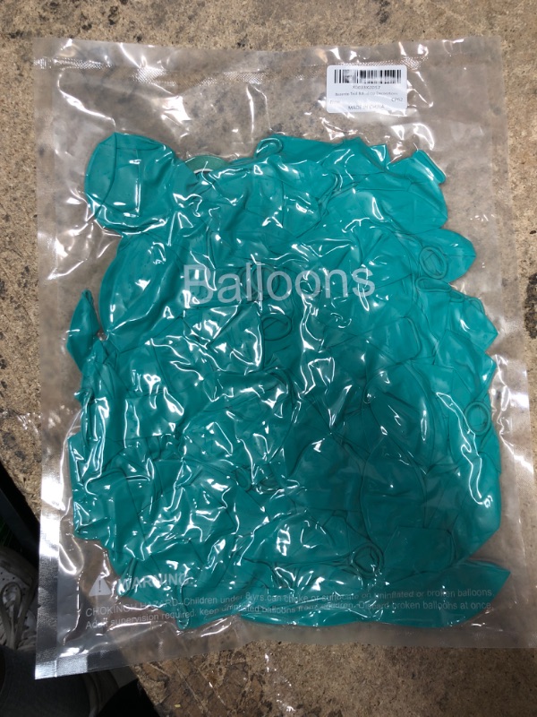 Photo 1 of Bezente Teal Balloons Latex Party Balloons, 100 Pack 12 inch Round Helium Balloons for Wedding Graduation Birthday Party Backdrop Decorations 100pcs Teal