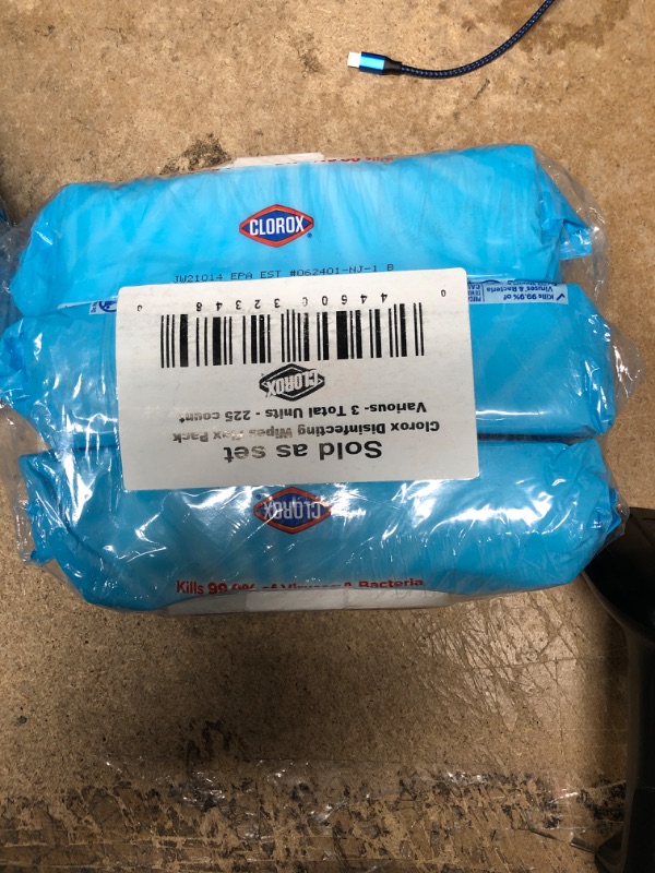Photo 1 of Clorox Disinfecting Wipes, Bleach Free Cleaning Wipes, 75 Wipes, Pack of 3, Fresh Scent (Package May Vary)