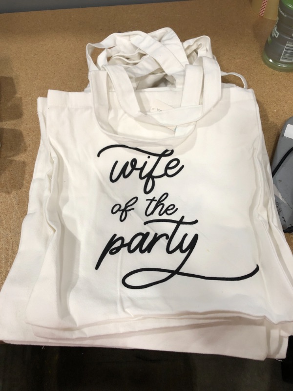 Photo 1 of 10 PACK TOTES: "WIFE OF THE PARTY" "THE PARTY"