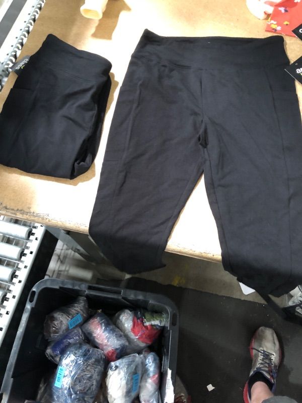 Photo 1 of 2 PAIRS OF Girls' High-Waisted Pocket Leggings SIZE GIRLS LARGE (10/12)