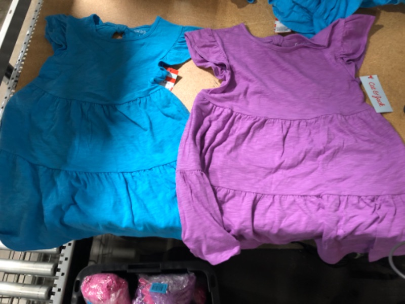 Photo 2 of 2 PACK OF Girls' Wash Knit Tiered Short Sleeve Dress - Cat & Jack™ SIZE SMALL (6/6X)